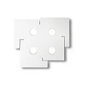 Wand- en plafondarmatuur TOTEM 4-vlams GX53 IP20, mat, wit