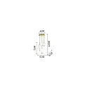 Ideal Lux Pendelarmatuur UMILE 3-vlams IP20, goud, opaalwit, gesatineerd