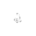 Ideal Lux Pendelarmatuur CARTA SP1 medium E27 IP20, wit, wit mat