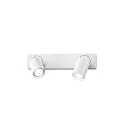 Wand- en plafondarmatuur RUDY 2-vlams, draaibaar, roteerbaar GU10 IP20, wit, gepoedercoat