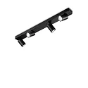 Wand- en plafondarmatuur RUDY 4-vlams, draaibaar, roteerbaar GU10 IP20, zwart, gepoedercoat