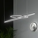 Ideal Lux LED pendant luminaire ORACLE SLIM, Ø 90cm, 48W 3000K 3000lm, black