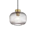 Pendelarmatuur MINT-2 E27 IP20, rookkleuren, Messing gesatineerd