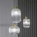 Ideal Lux Pendant luminaire MINT-2, Ø 20cm, E27, smoked glass / brass satin