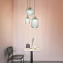 Ideal Lux Pendant luminaire MINT-2, Ø 20cm, E27, mint green / brass satin