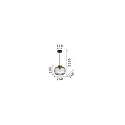 Ideal Lux Pendant luminaire MINT-2, Ø 20cm, E27, mint green / brass satin