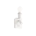 LED wall luminaire GEA MAP2 SQUARE, E27 + LED spot, 2 switches, without shade, white