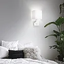 Ideal Lux LED wall luminaire GEA MAP2 SQUARE, E27 + LED spot, 2 switches, without shade, white