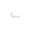 Corner connector for LED wall /pendant luminaire LINUS, with LED-Modul, 3W 3000K 270lm 104°, black