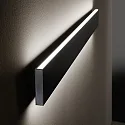 Ideal Lux Wandarmatuur LINUS IP20, zwart dimbaar
