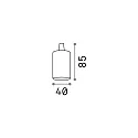 Lamp socket LISCIO, cylindric, straight, E27, burnished copper