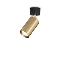 Plafondarmatuur DYNAMITE draaibaar, roteerbaar GU10 IP20, zwart, Messing gesatineerd