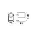Ideal Lux Buitenspot STARLIGHT met open kabel IP68, donkergrijs