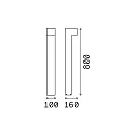 Ideal Lux Outdoor floor luminaire SIRIO BIG, IP44, 80cm, 2x G9, aluminium / pyrex glass, grey