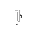 Ideal Lux Staande armatuur voor buiten TITANO SMALL IP55, grijs, gemêleerd, zwart mat