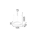 Ideal Lux Pendelarmatuur GEMINI 425 rond, instelbaar IP20, wit