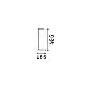 Ideal Lux Lichtpaal TRONCO E27 IP65, grijs