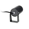 Ideal Lux LED floor spot STARLIGHT, IP68, Ø 7.5cm, aluminium, dark grey, 10W 3000K 850lm, open cable end