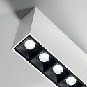 Ideal Lux LED ceiling luminaire LIKA SURFACE, Aufbau, lenght 13.5cm, 10W 3000K 1100lm 44°, white