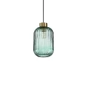 Pendant luminaire MINT-1, Ø 14cm, E27, mint green / brass satin