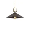 Pendant luminaire ERIS-4, E27, metal / details in satined gold / fabric coated cable, black