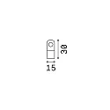 Ideal Lux Cable holder for wall and ceiling mountings, Ø 1.5cm / H 3cm, burnished copper