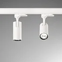 Ideal Lux 3-fase spot FOX 8W SMALL / ON-OFF 830 instelbaar, on/off IP20, wit mat 