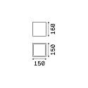 Ideal Lux outdoor ceiling luminaire TECHO PL1 D15 SQUARE square GU10 IP54, anthracite