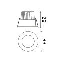 Plafondinbouwarmatuur ROOM-65 rond IP65, wit