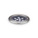 Vloerinbouwarmatuur FLOOR 14 rond IP67, staal 