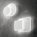 Ideal Lux Wandarmatuur POUCHE rond IP20, wit