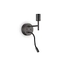 Ideal Lux Wandarmatuur SET UP MAP2 2-vlams, met flexibele arm, met USB-aansluiting E27 IP20, zwart