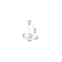Ideal Lux Pendant luminaire PLISSEE, Ø 35cm, E27, blown edged glass, satined brass