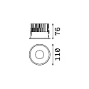 Ideal Lux ceiling recessed luminaire OFF 110 round IP20, white