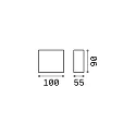 Ideal Lux Wandarmatuur voor buitenshuis ARGO up down IP65, wit