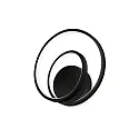 wall luminaire OZ AP ON-OFF round, on/off IP20, black matt 