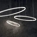 Ideal Lux Pendelarmatuur ORACLE SLIM 500 rond, instelbaar IP20, wit 