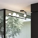 Ideal Lux Celing luminiare BIRDS, 5-flame, 5x G9, black / white / satined brass