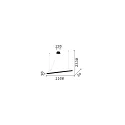 Ideal Lux Pendelarmatuur V-LINE instelbaar IP20, zwart