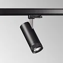 Ideal Lux 3-phase spot EOS 15W ON-OFF cylindrical, adjustable, on/off IP20, black matt 
