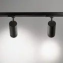 Ideal Lux 3-phase spot EOS 15W ON-OFF cylindrical, adjustable, on/off IP20, black matt 