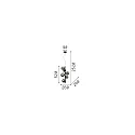 Ideal Lux Pendant luminaire PERLAGE, VERTIKAL, 10-flame, incl. 10x LED G9 3W 3000K, satined brass / white