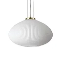Pendant luminaire PLISSEE, Ø 45cm, E27, blown edged glass, satined brass