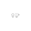 Ideal Lux Wandarmatuur voor buitenshuis OMEGA rond IP54, Koffie bruin