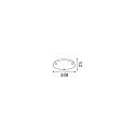 Ideal Lux canopy ROUND STANDARD Ø 30CM 3-fold, round, chrome, polished aluminium