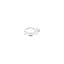 Ideal Lux canopy ROUND STANDARD Ø 46CM 5-fold, round, chrome, polished aluminium