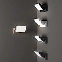 Ideal Lux Wandarmatuur voor buitenshuis SWIPE AP kantelbaar, met Diffuser IP54, antraciet 