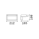 Ideal Lux outdoor wall luminaire SWIPE AP tiltable, with diffuser IP54, black 
