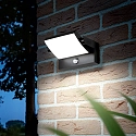 Ideal Lux outdoor wall luminaire SWIPE AP PIR with sensor, tiltable, with diffuser IP54, anthracite 