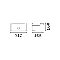 Ideal Lux outdoor wall luminaire SWIPE AP PIR with sensor, tiltable, with diffuser IP54, anthracite 